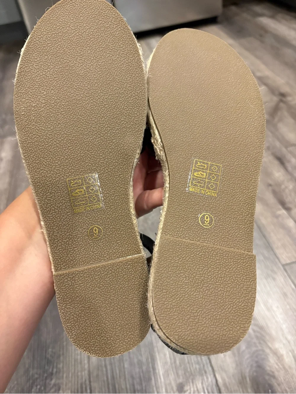 Women's Black Espadrille Ankle-Strap Sandals